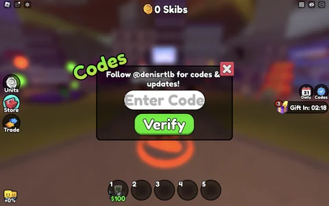 Toilet Defense Simulator redeem codes