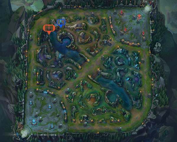 Map mit Wards Top Lane