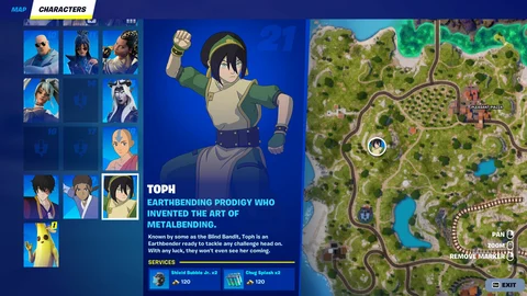 Toph Npc Fortnite location