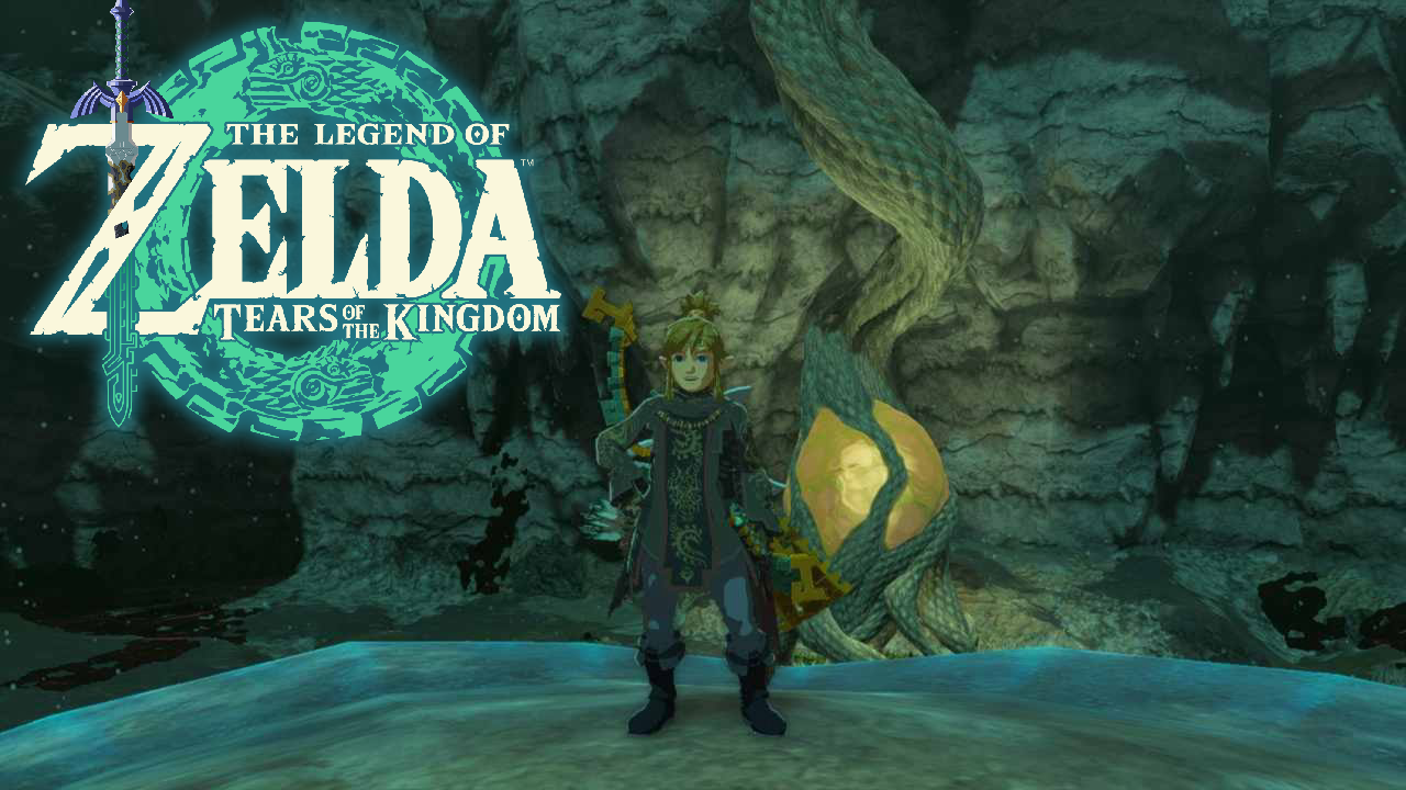 TotK: Link proudly infront of the Apapes Lightroot