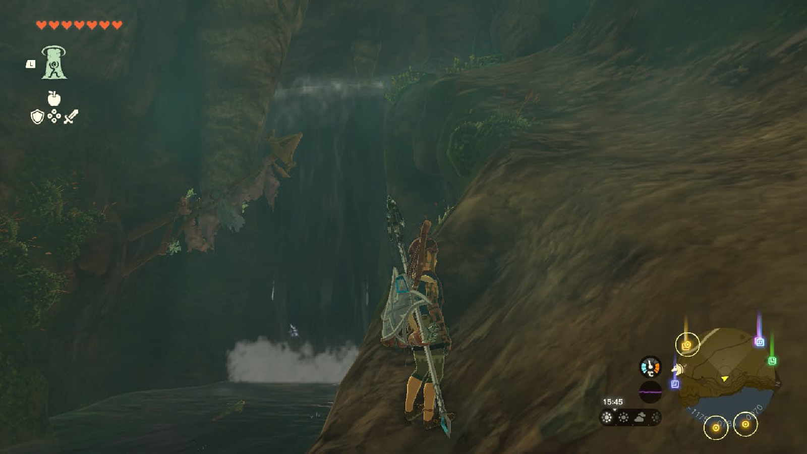 Zelda: Tears of the Kingdom hidden chamber with climbing gear chest piece