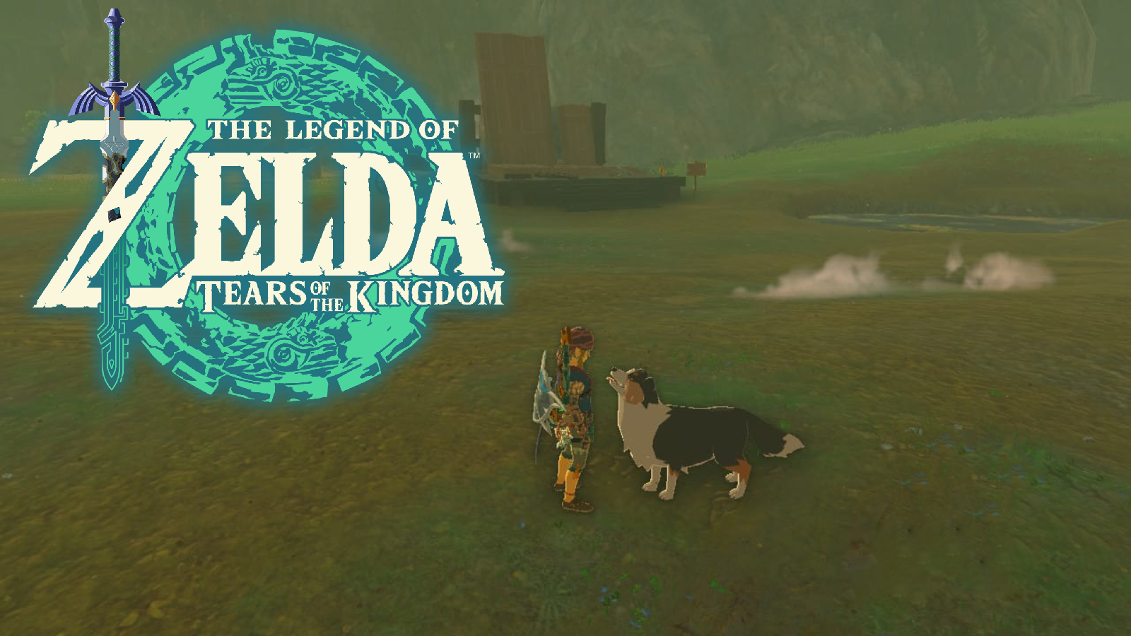 Zelda: Tears of the Kingdom Cómo hacer amigos con perros. Link frente a un perro que lo mira y es adorable