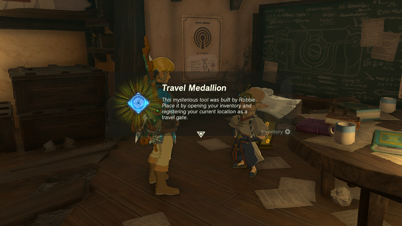 Zelda: Tears of the Kingdom Link gets the Travel Medallion