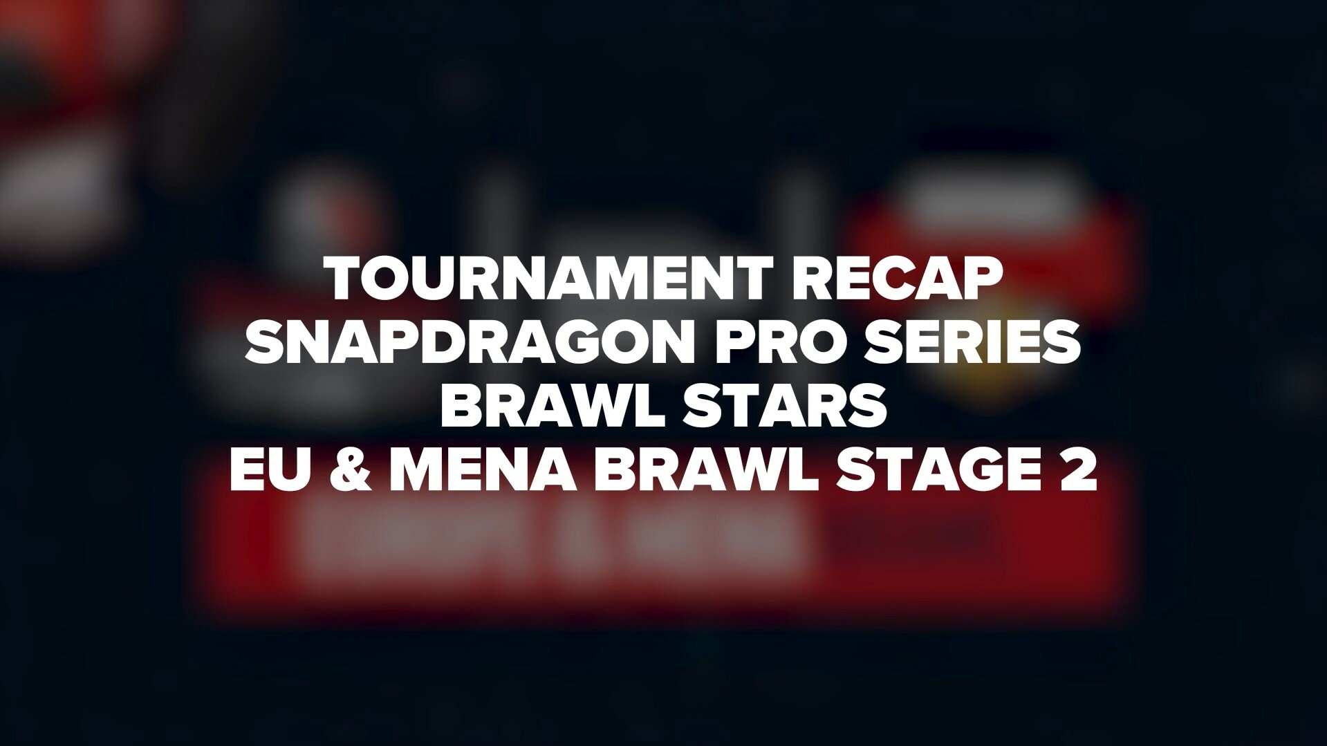 Tournament Recap Stage2