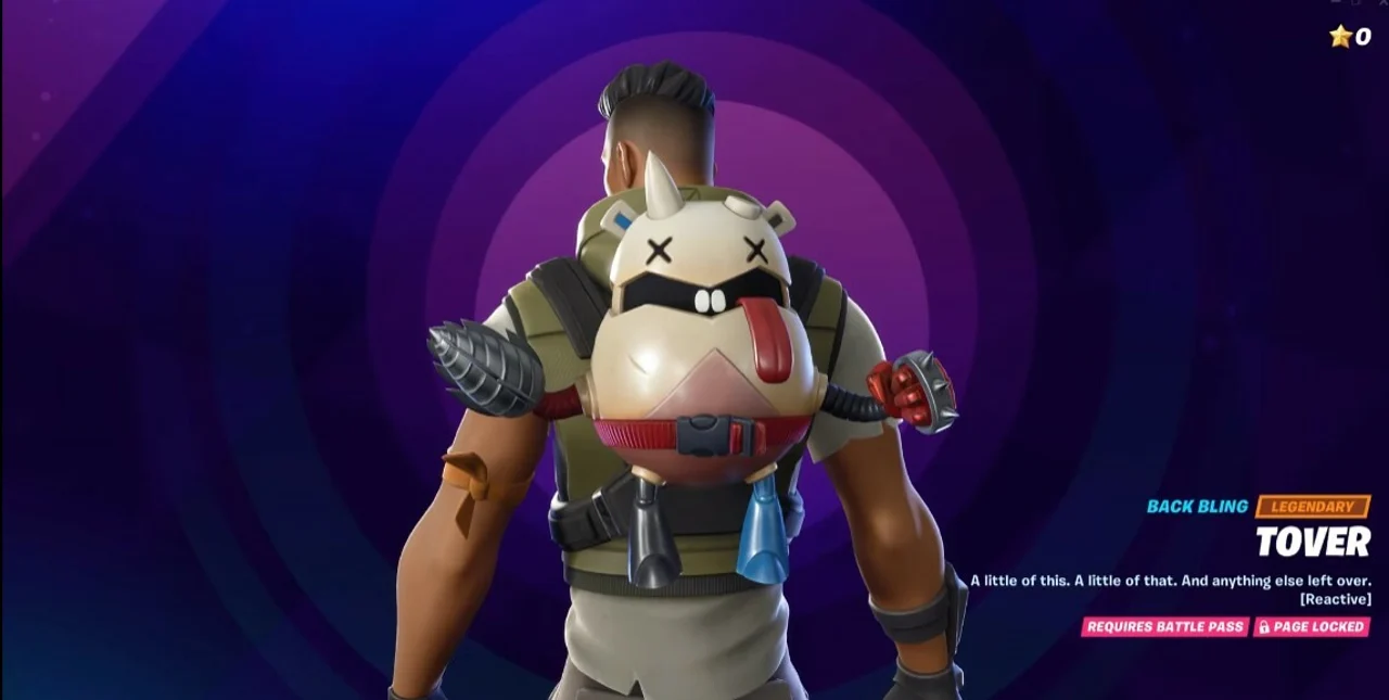 Tover Back Bling Fortnite Battle Pass Season 3