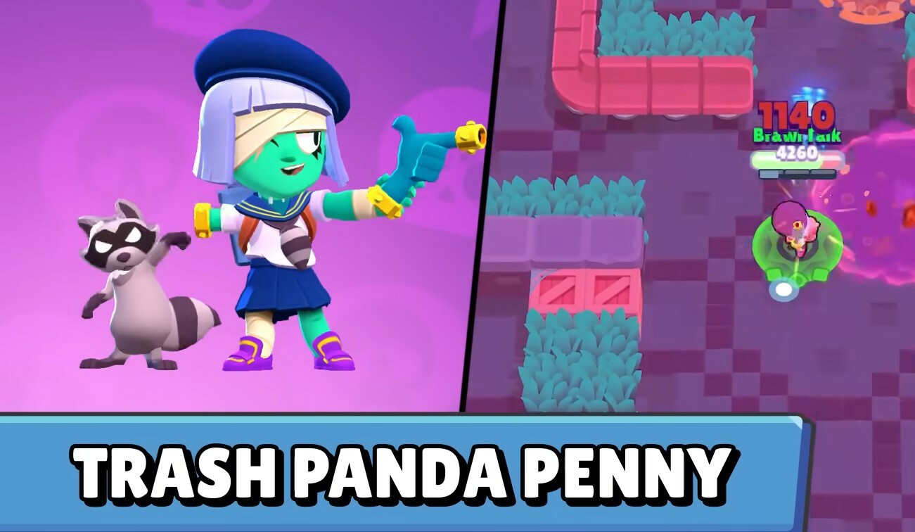 Brawl Stars Ghost Station Update Skin Guide Trash Panda Penny Supercell