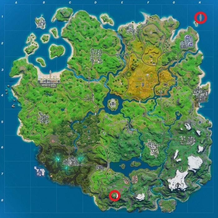 Fortnite challange locations