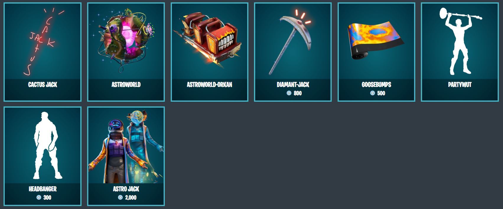 Travis Scott Fortnite Cosmetics