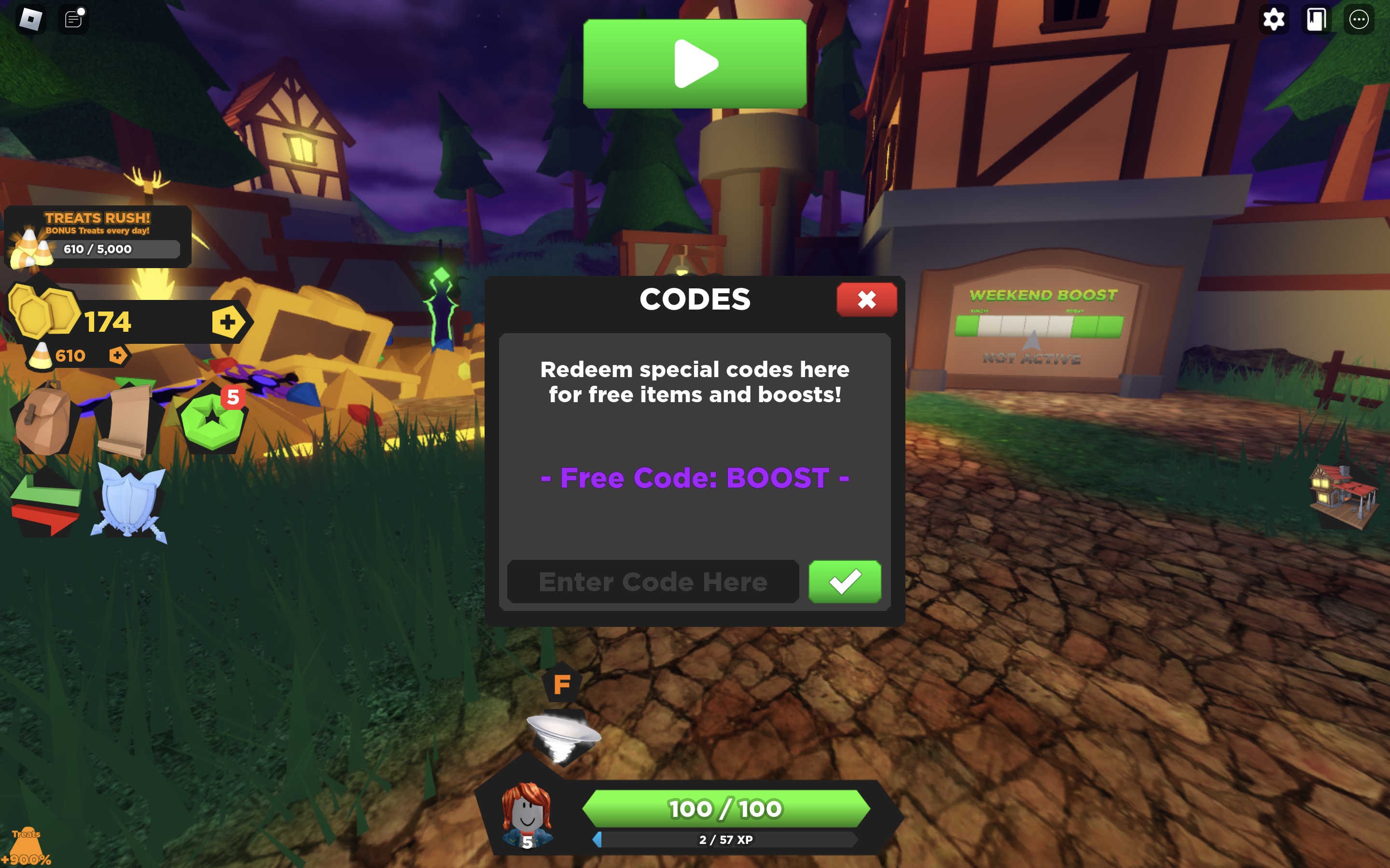 treasure hunt redeem codes