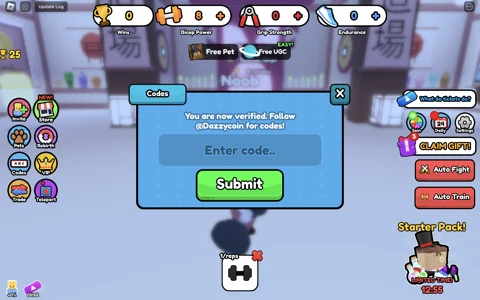 Tug of War Simulator how to redeem codes