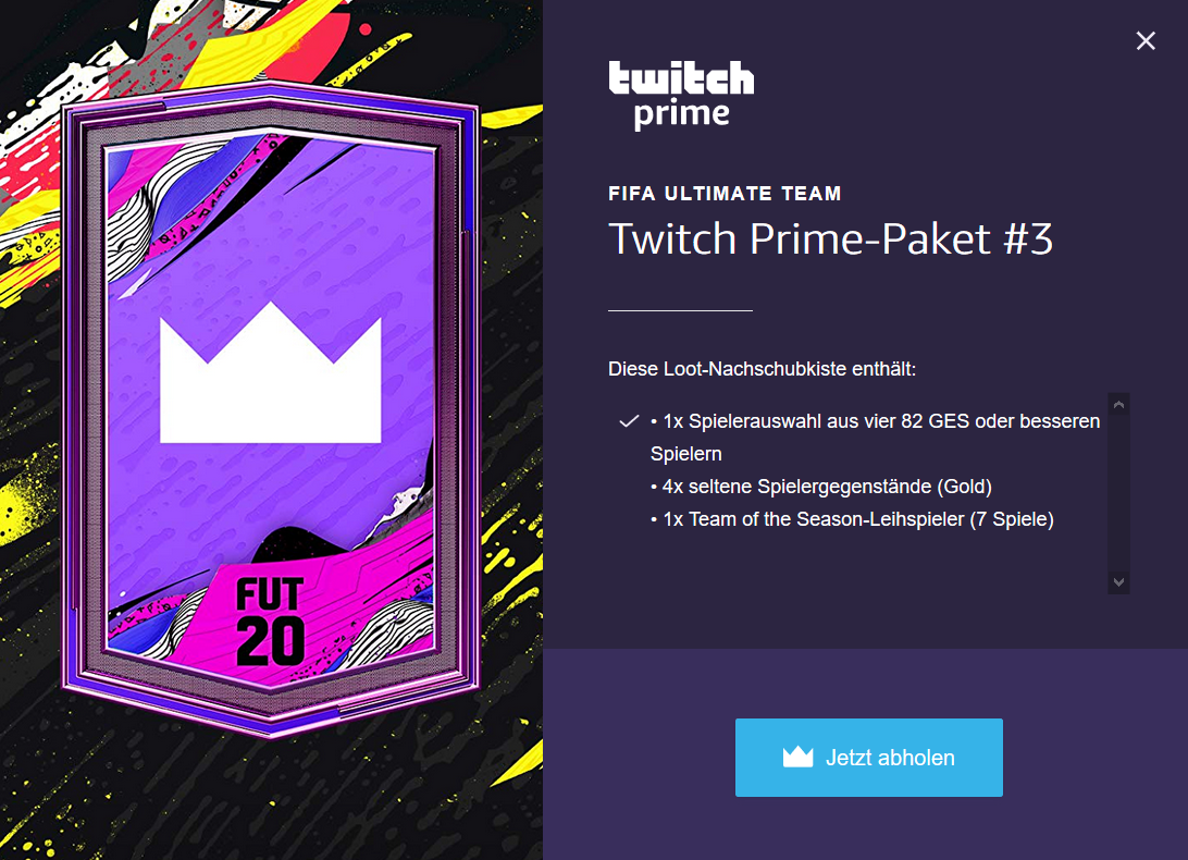 Twitch Prime Paket 3