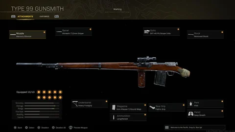 Type 99 Atachment setup