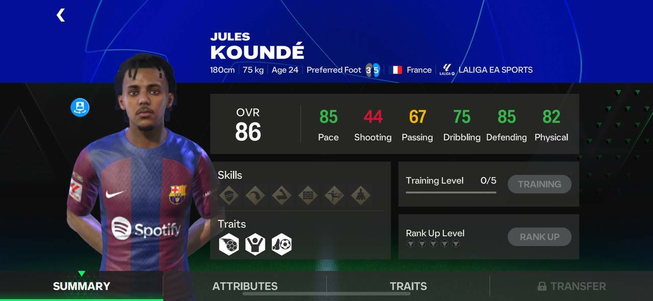 EA FC Mobile UCL Kounde cheapest solution