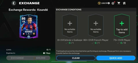 UCL Kounde Requirements