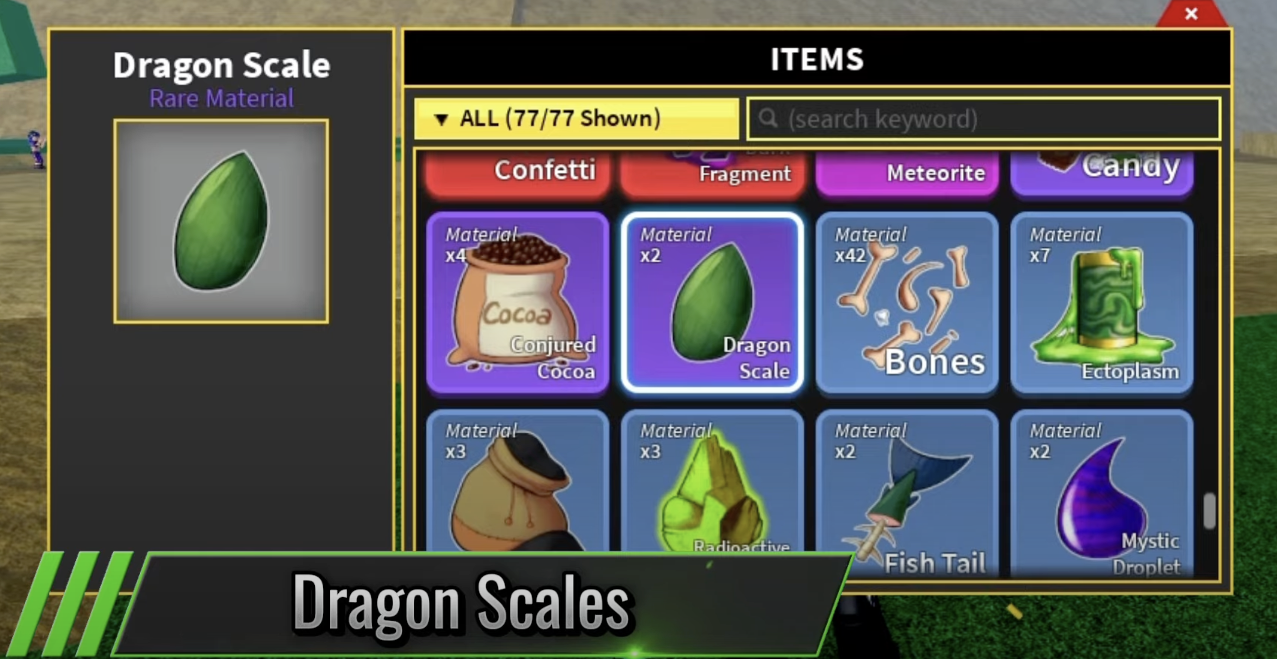 Use Dragon Scale in Blox Fruits