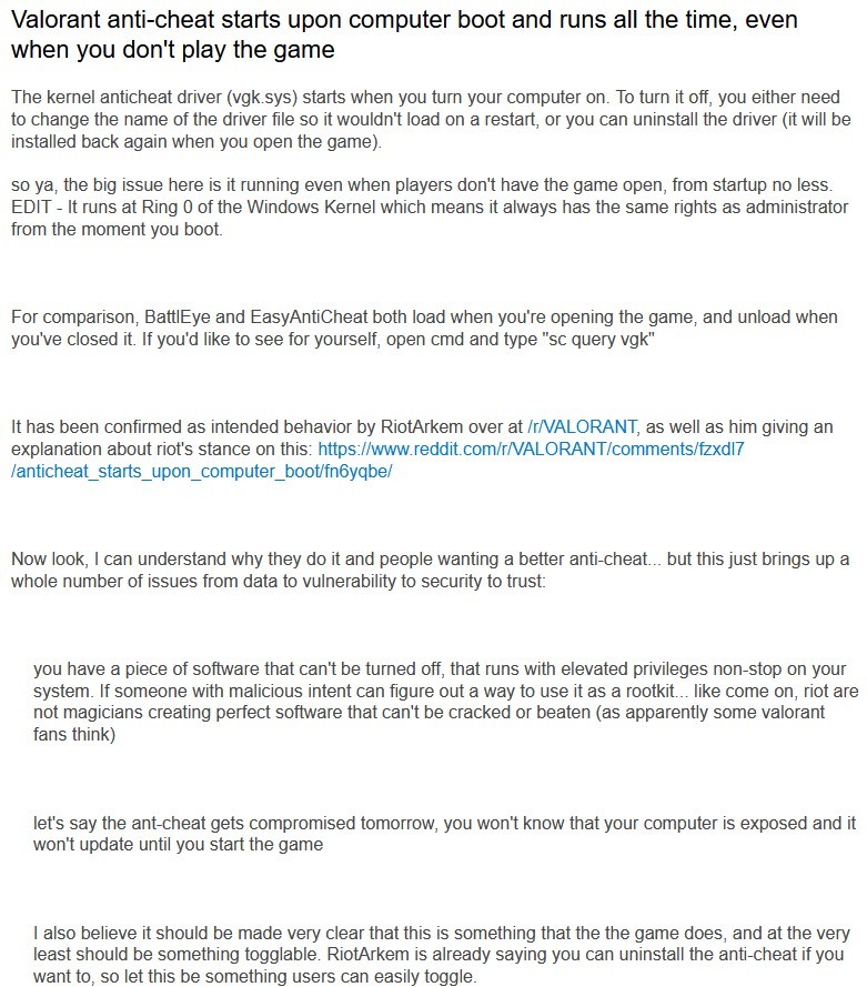Valorant Anti Cheat Software