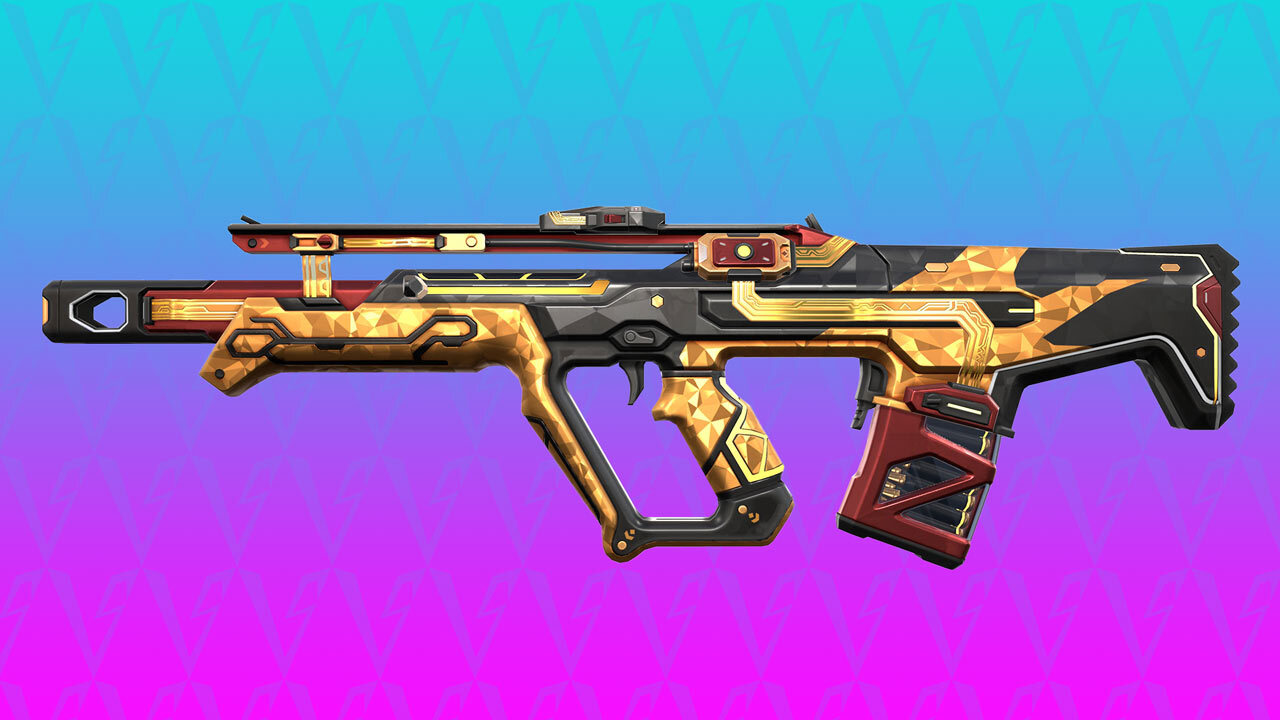 Valorant Glitchpop Collection Bulldog Gold Variant