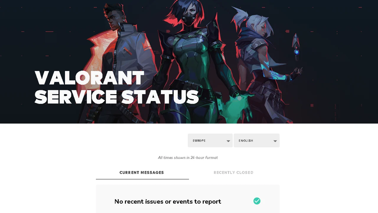 Valorant Servers Service Status
