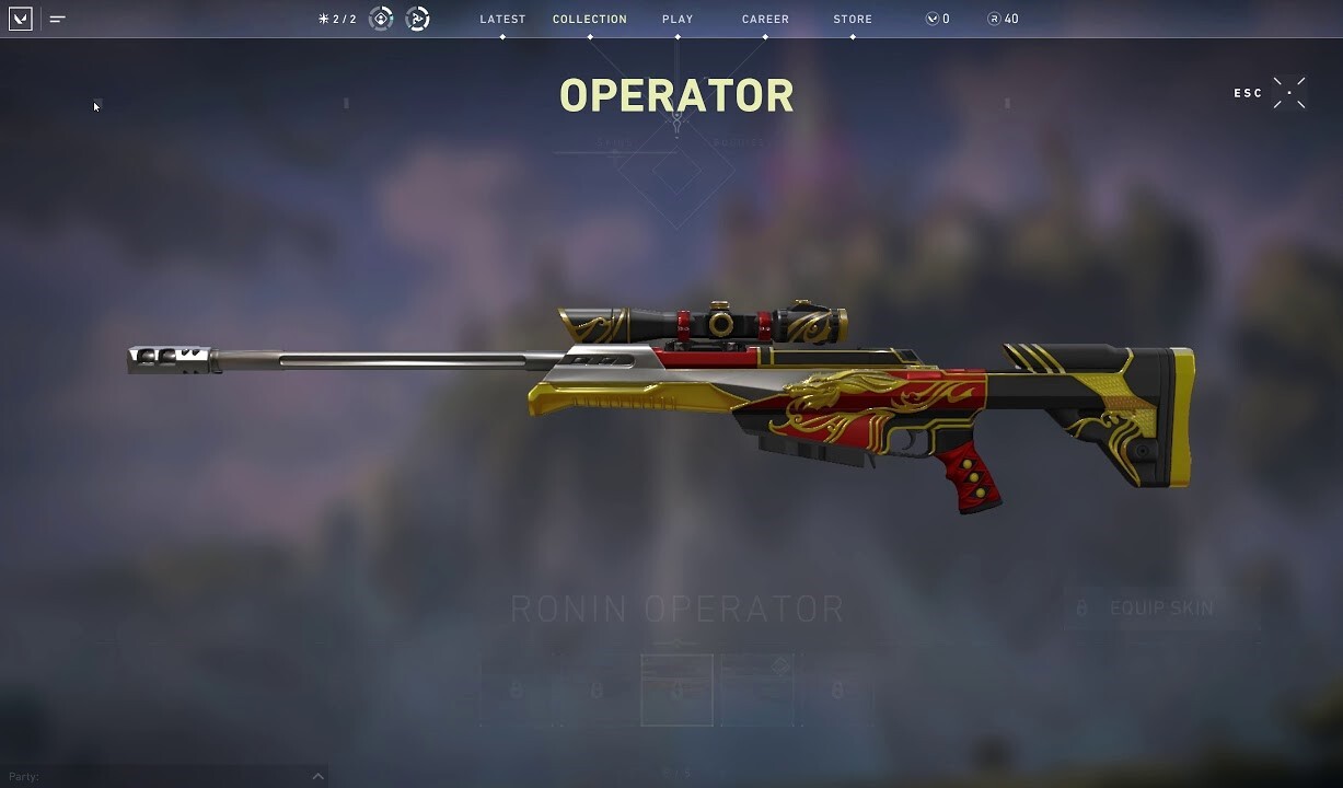 Valorant operator skin ronin