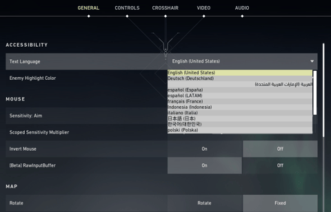 Valorant Language Settings1