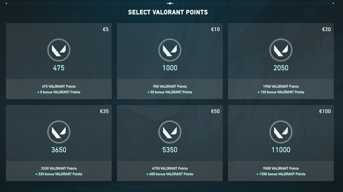 Valorant VP Store