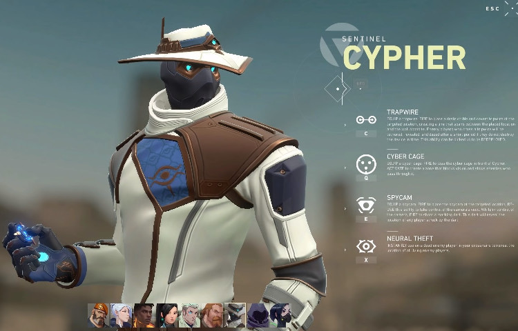 Valorant Cypher default