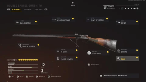 Vanguard Double Barrel Shotgun Setup