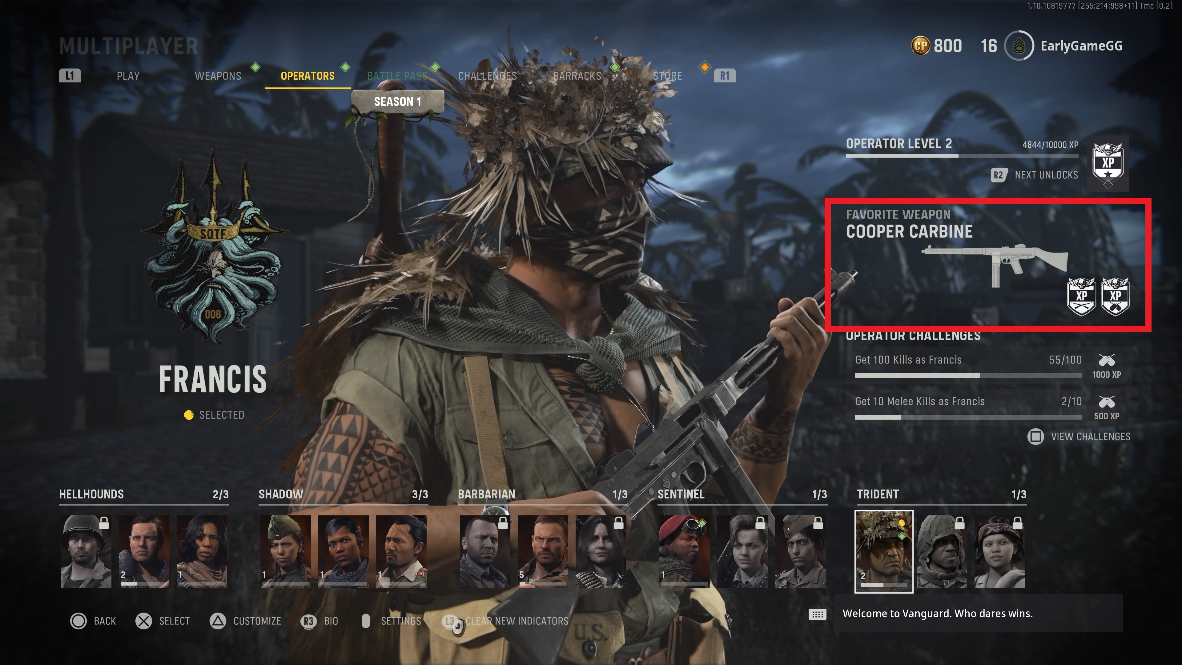 Vanguard Operator