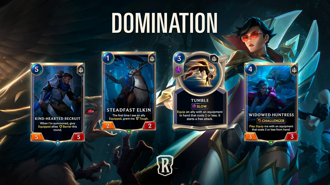 Legends of Runeterra The Darkin Saga Domination Expansion Vayne Supporting Cards Guide Riot Games