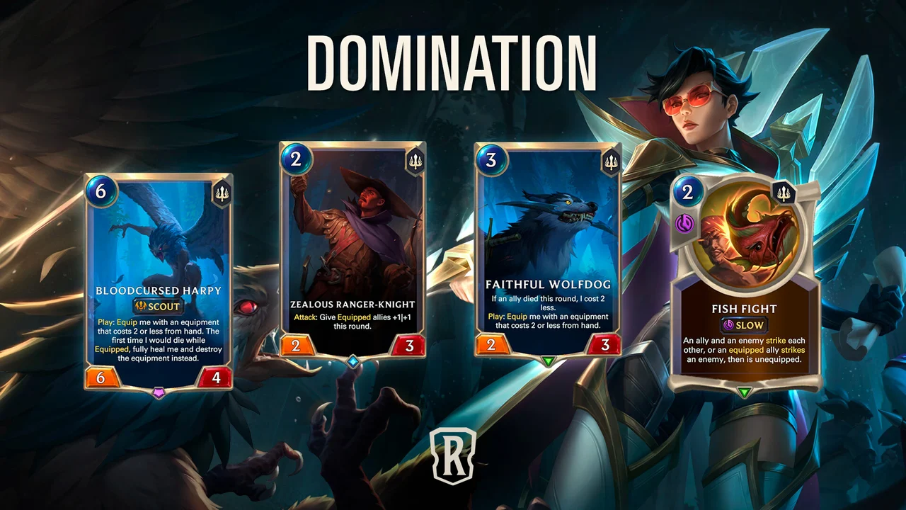 Legends of Runeterra Darkin Saga Domination expansion Vayne Supporting Cards Guide Riot Games