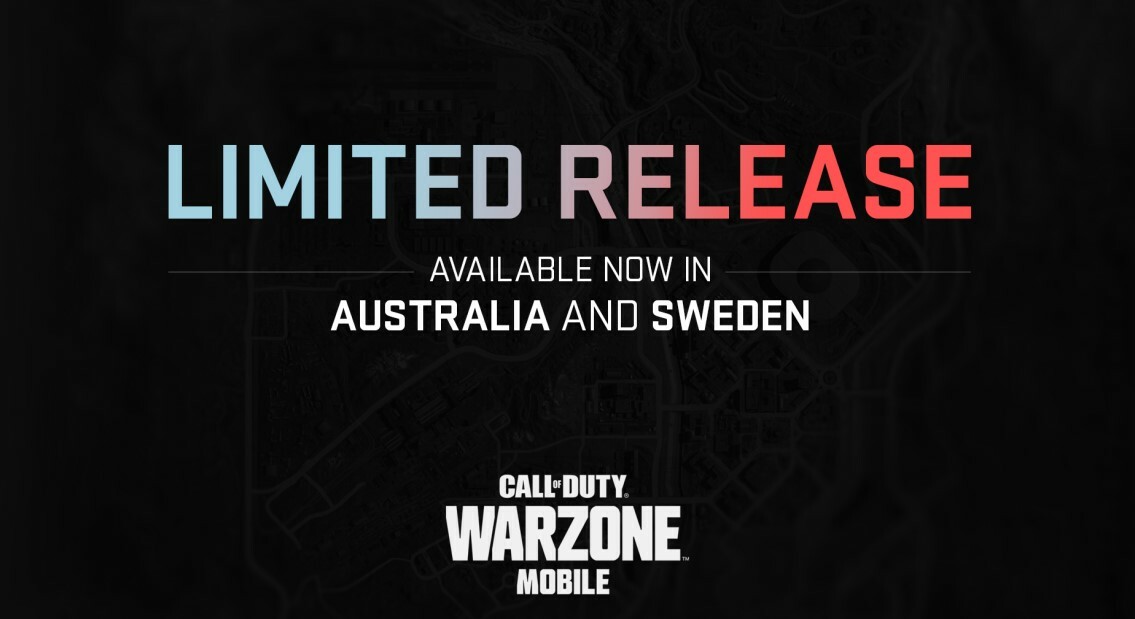 Warzone Mobile limited release soft launch sweden