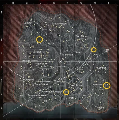 Warzone Satellite Locations