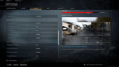 Warzone graphics settings