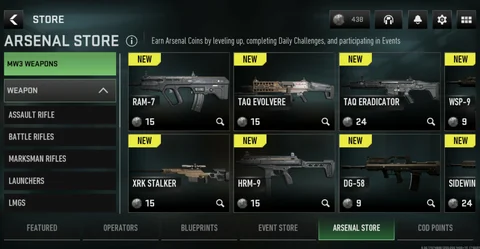Warzone Mobile Arsenal Store