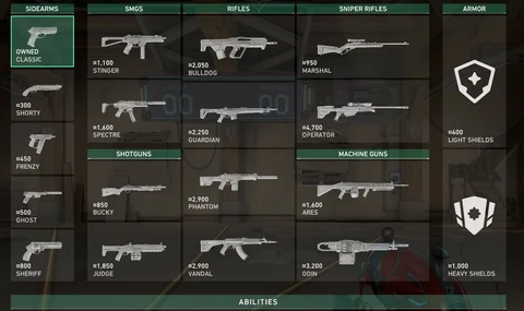 Weapon costs