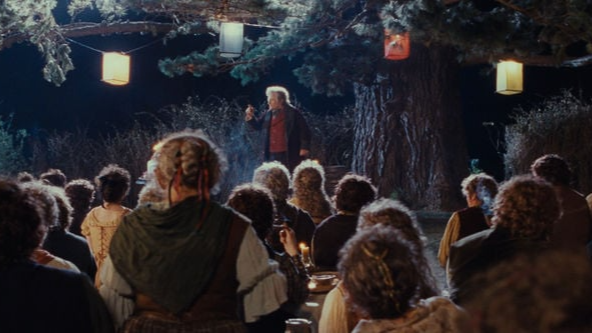 The Party Tree during Bilbo's birthday speech