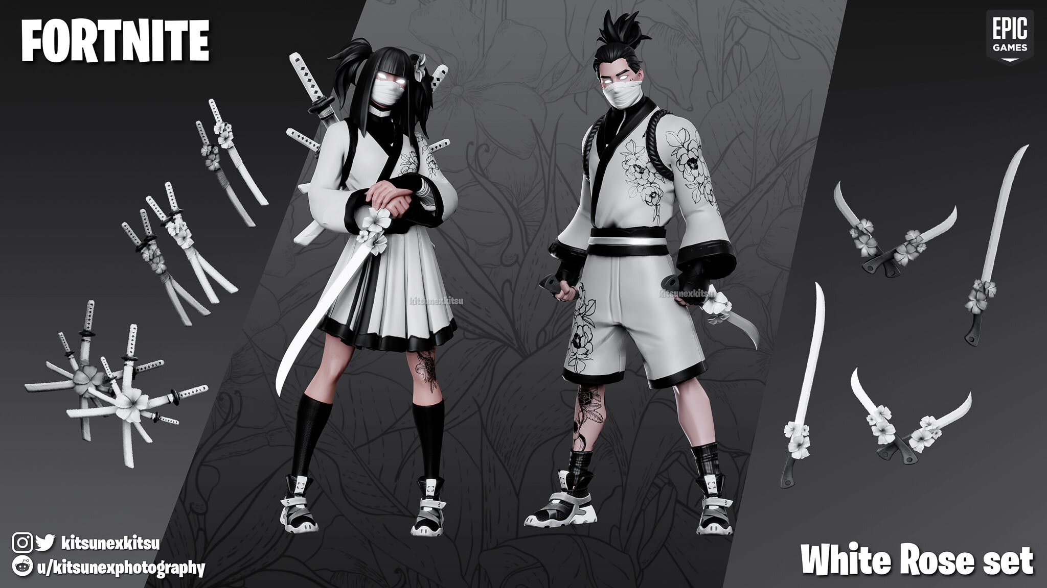 White Rose Set kitsunexkitsu