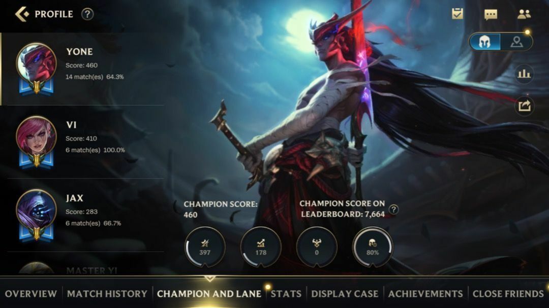 League of Legends Wild Rift Profile