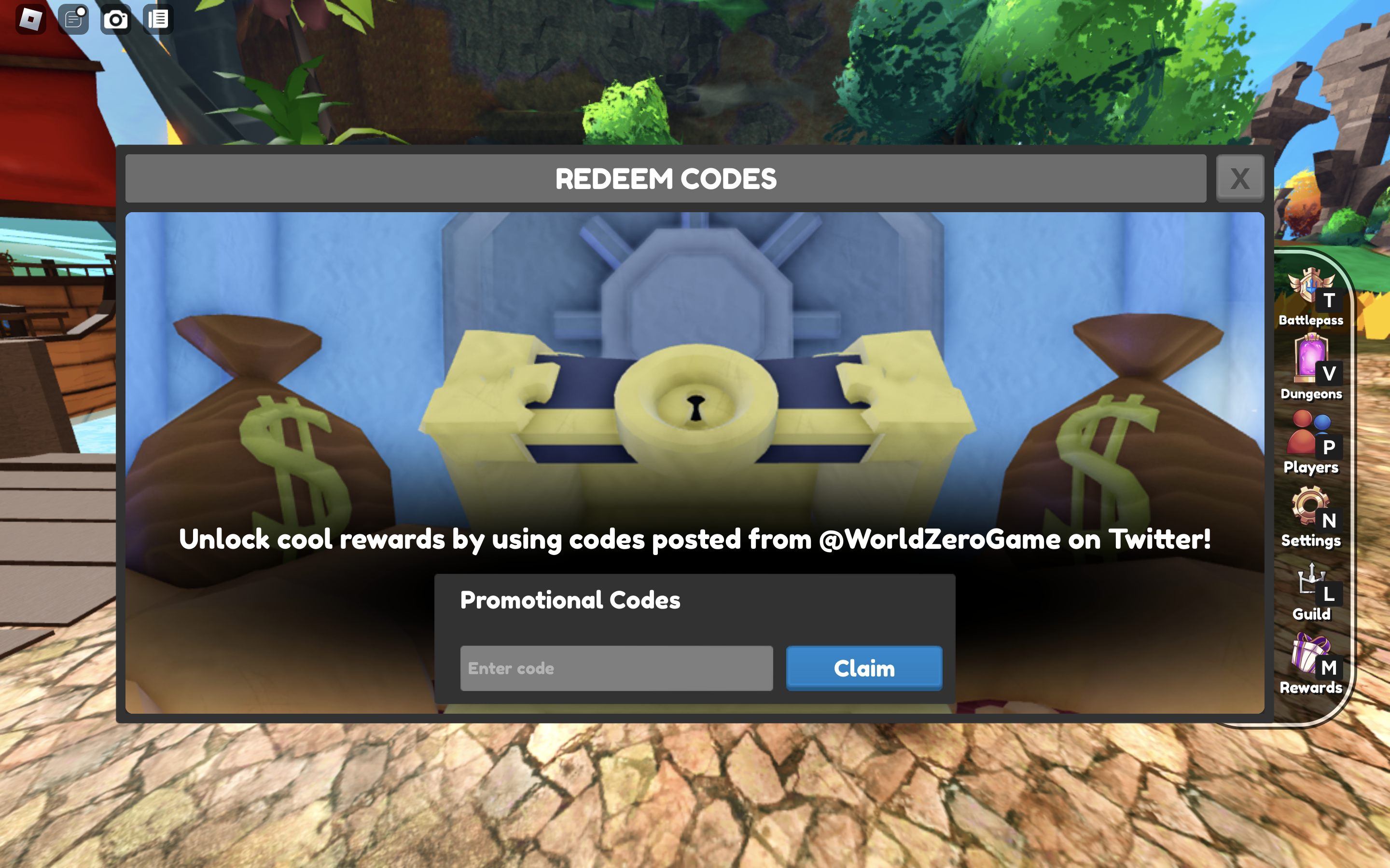 world zero how to redeem codes