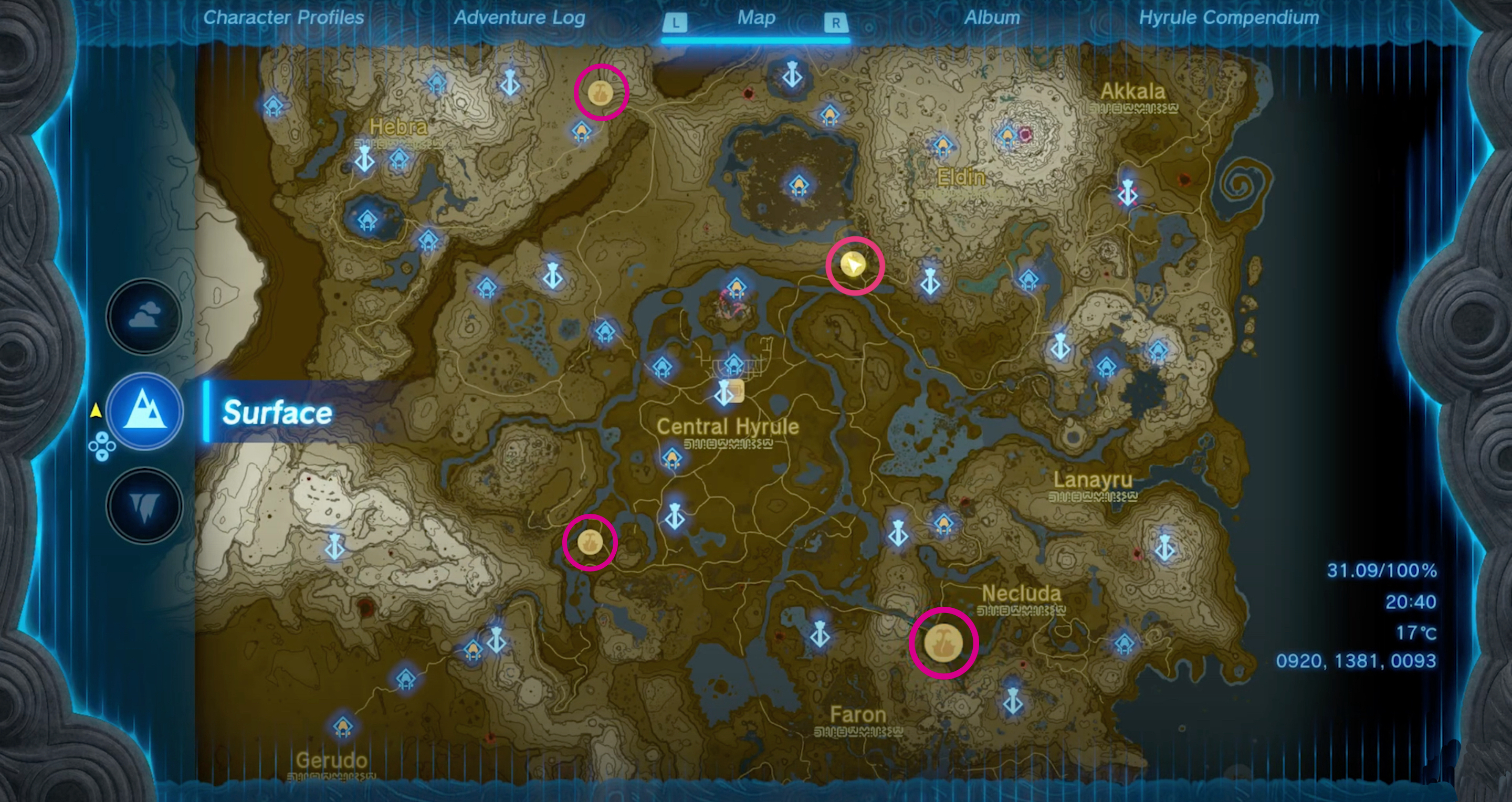 Zelda: Tears of the Kingdom: All Fairy Fountain Locations. | © Nintendo