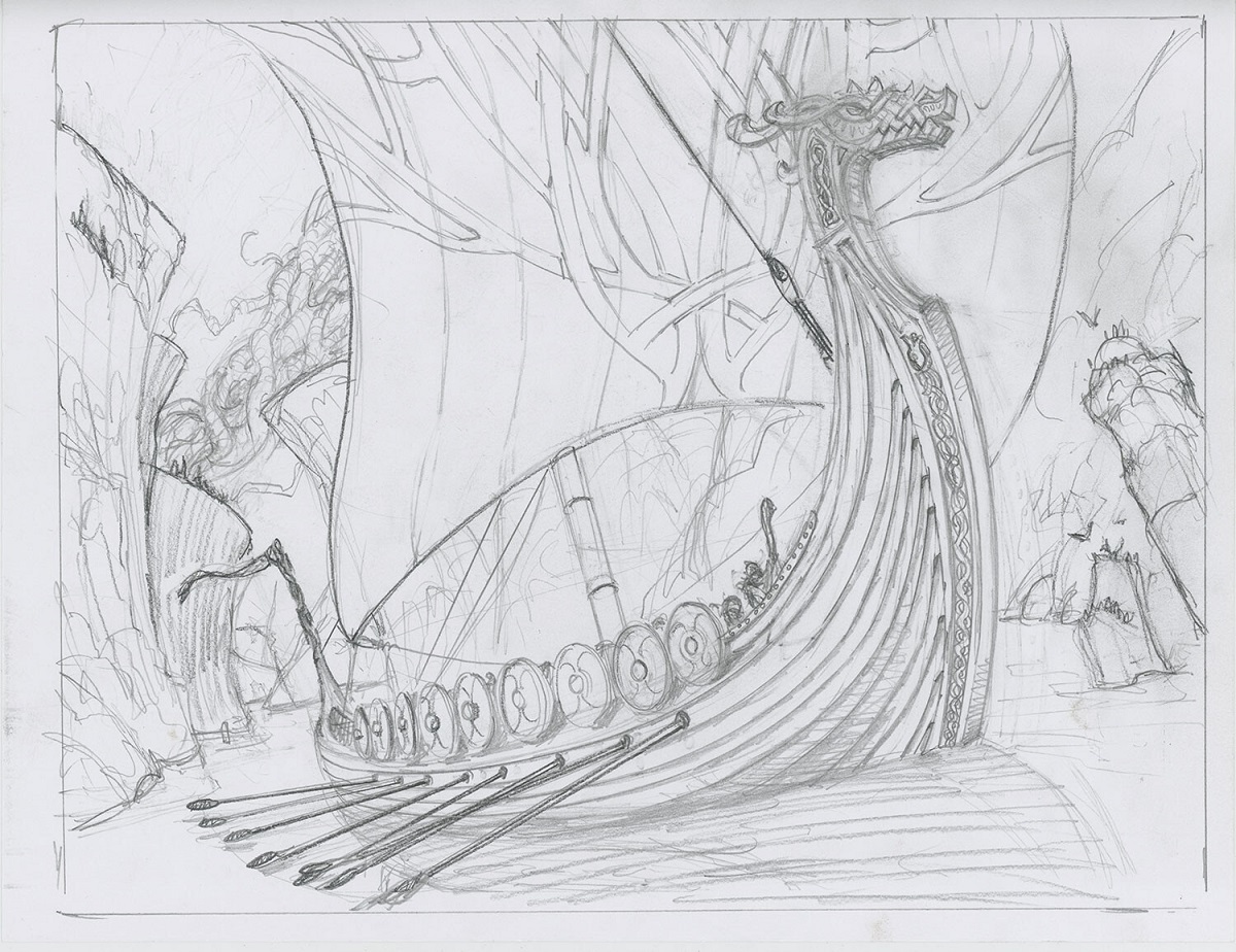 Aaron miller boat drawing scan