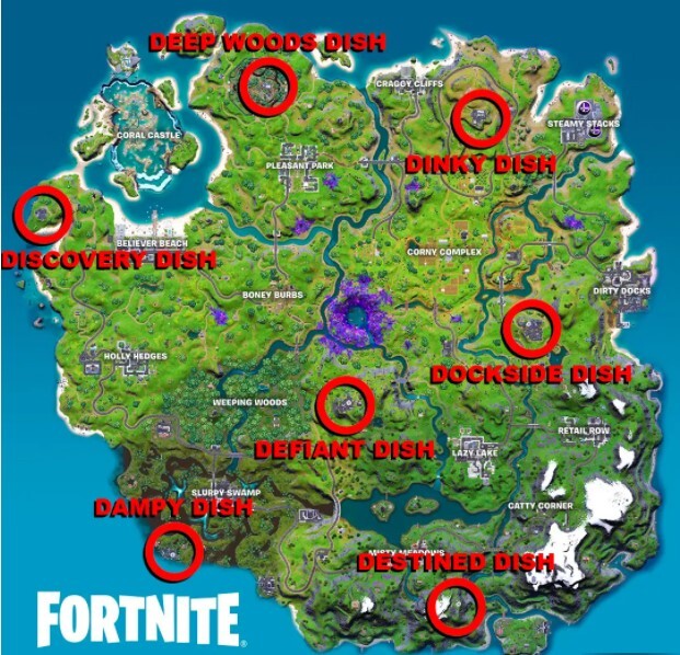 Alien samples fortnite season 7 satelite dishes
