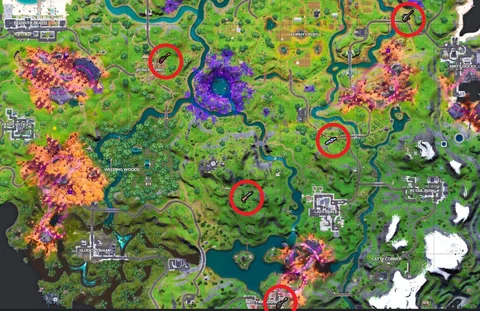 All fortnite exotic weapon locations season 8