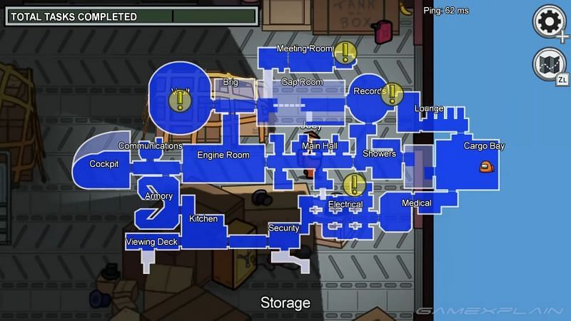 Among us airship map layout