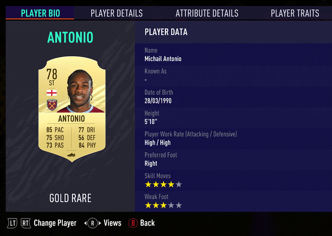Antonio card fifa