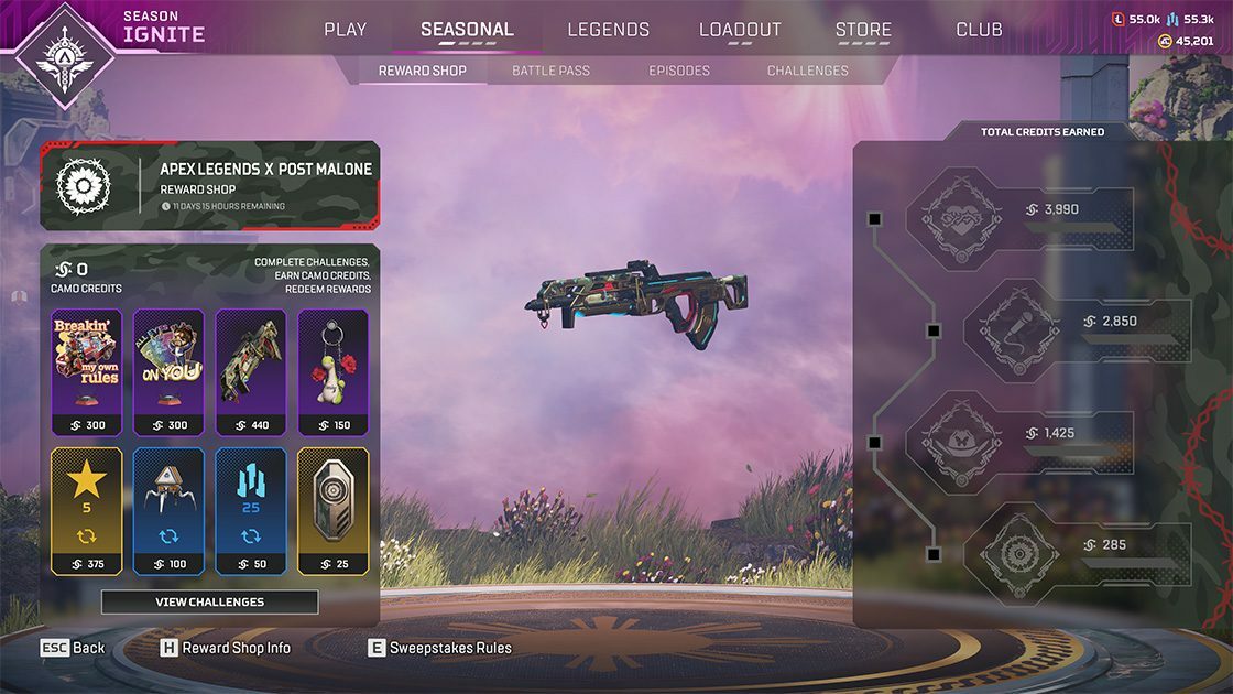 Apex Legends Post Malone Free Rewards