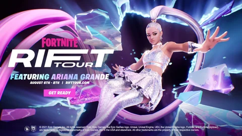 Ariana grande fortnite skin rift tour