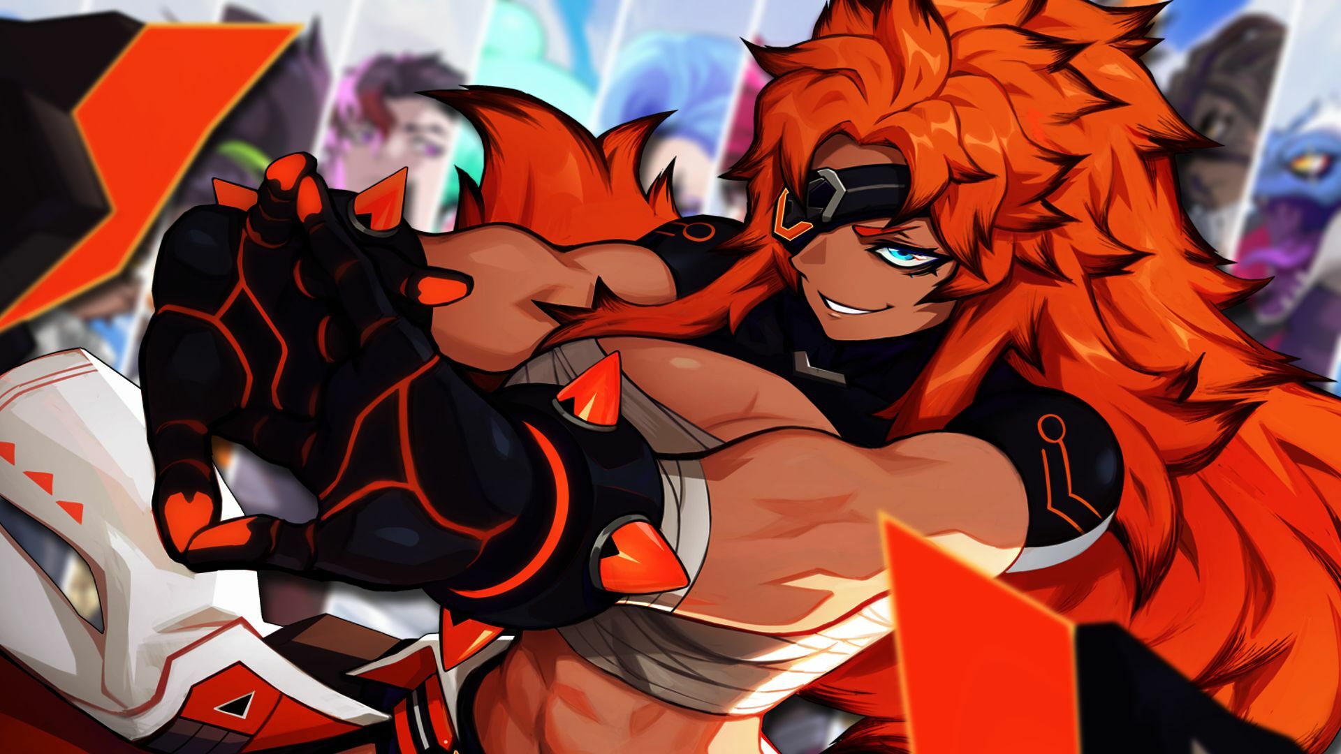 Asher character art omega strikers