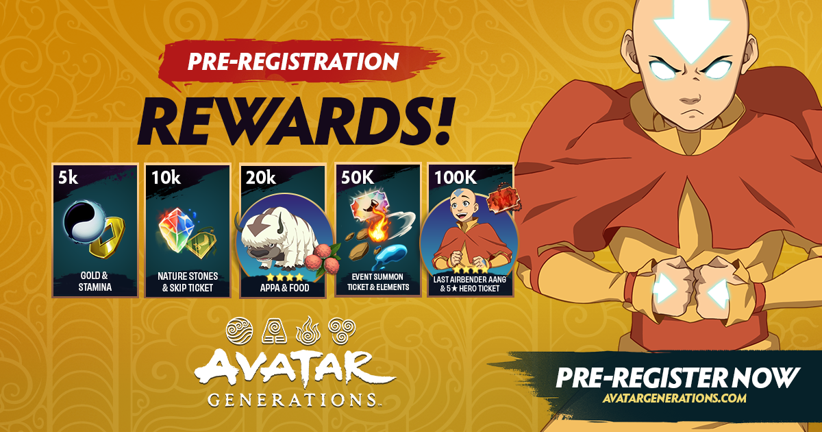 Avatar Generations pre-registration rewards