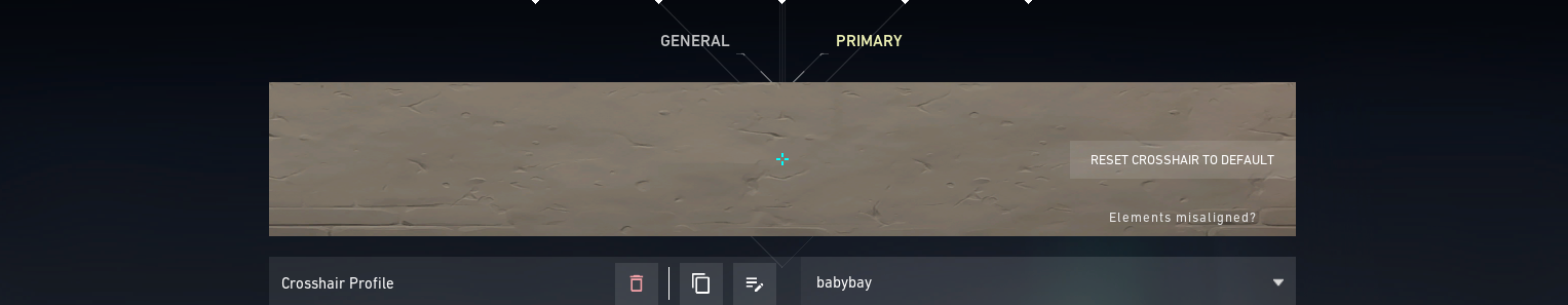Babybay valorant crosshair